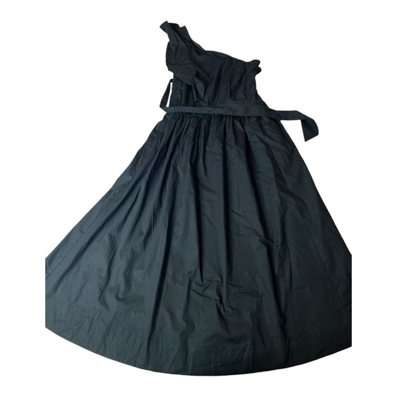 J. Crew One Shoulder Cotton Tie Waist Poplin Midi Dress Size 2P & 14 Style CA430 - Picture 4 of 16